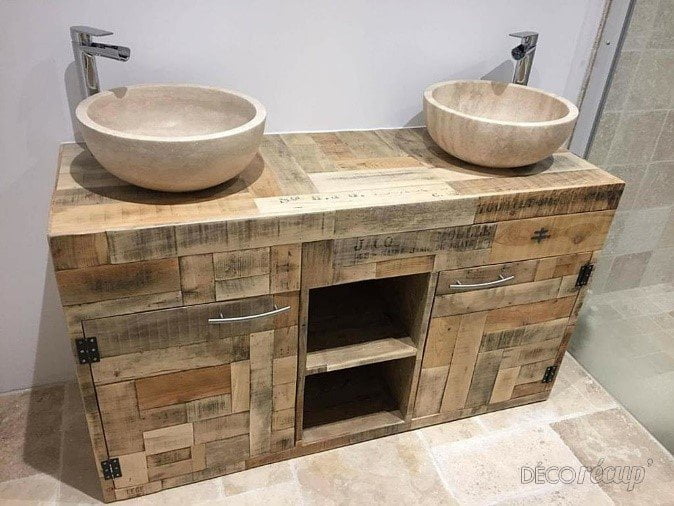 meuble salle de bain palettes - King Matériaux