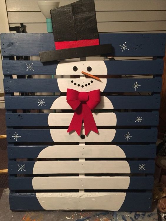 noel bonhome de neige palette - King Matériaux
