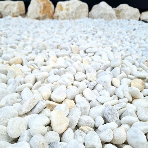 galet marbre blanc roule 8 12 mm