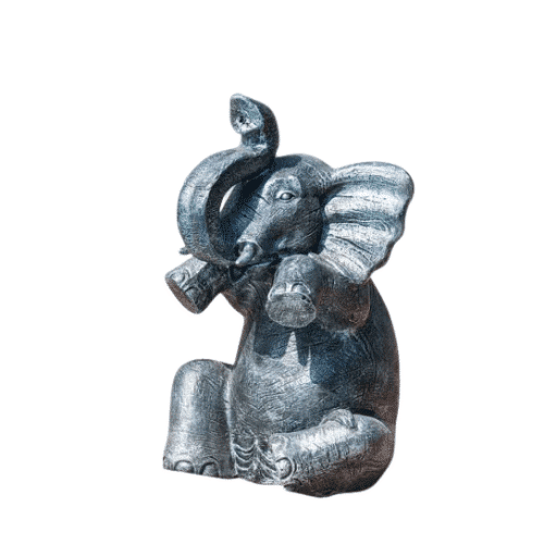 STATUE ÉLÉPHANT GRIS