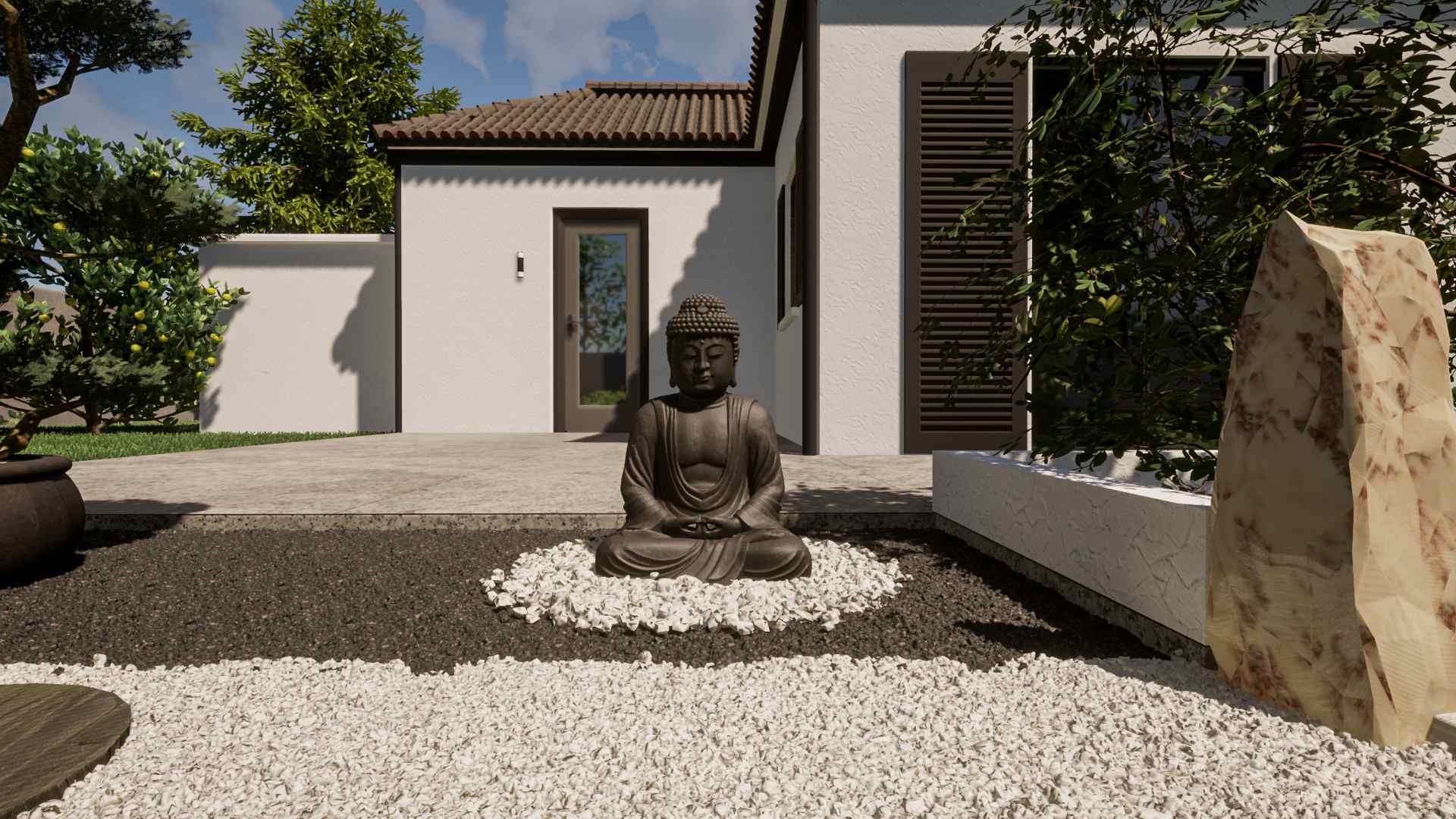 jardin bouddha