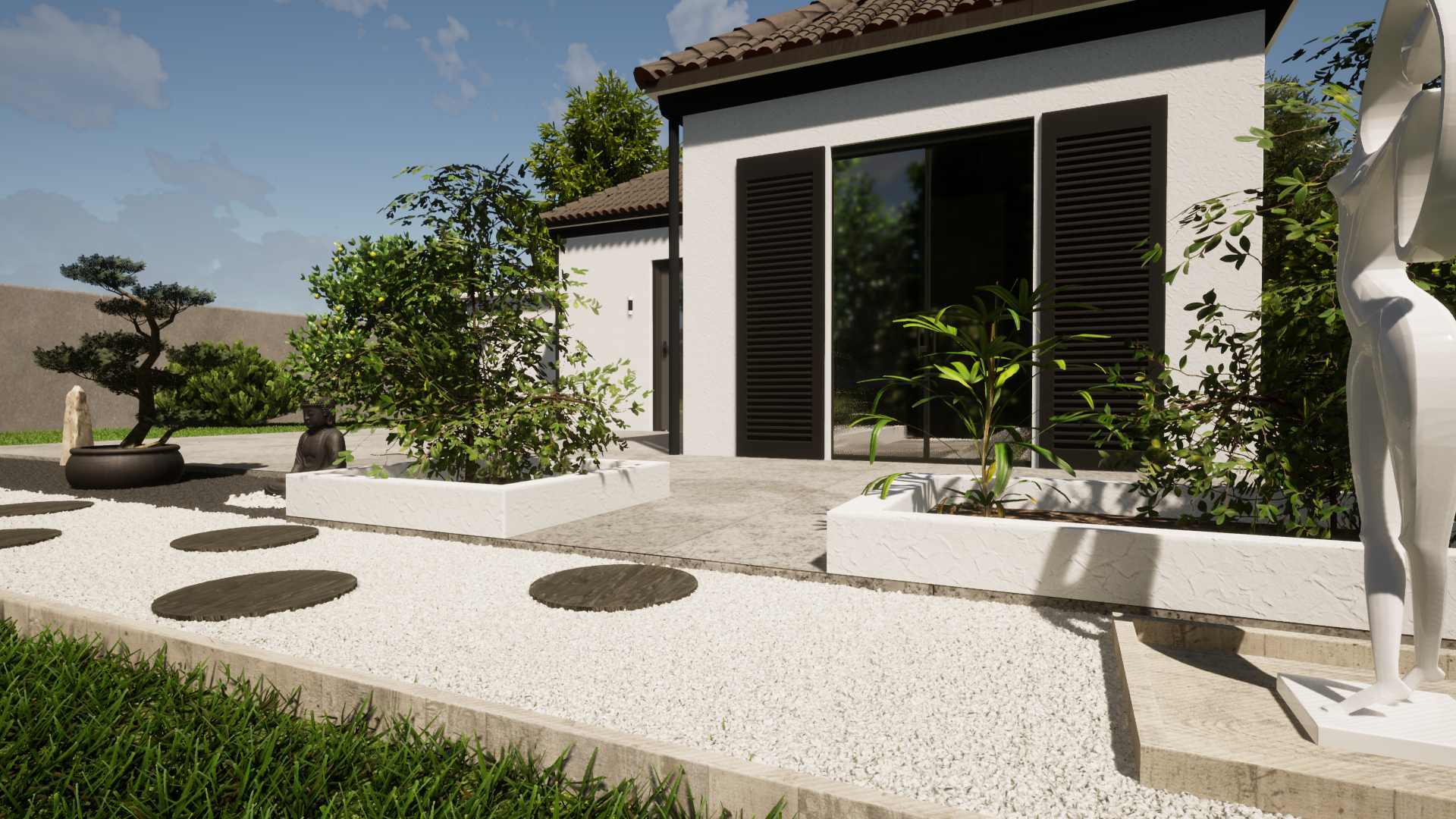 jardin bouddha