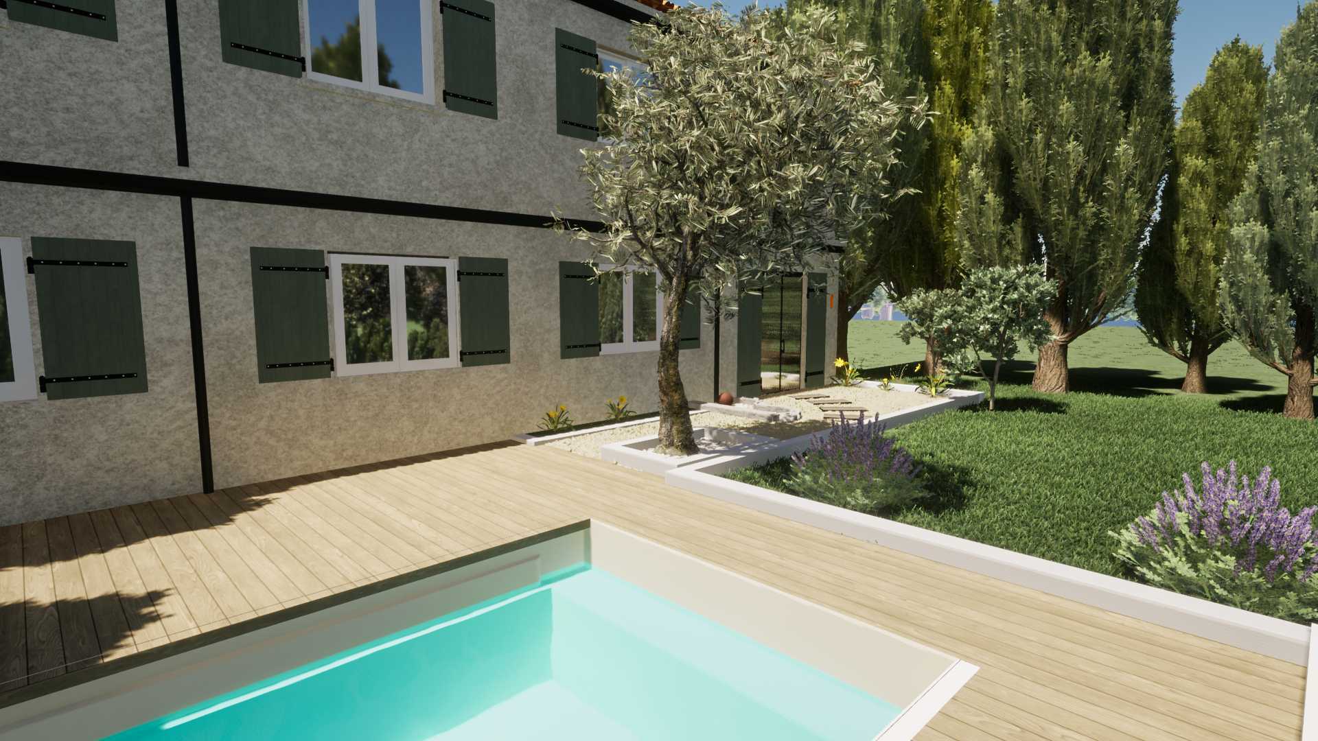 decoration jardin contemporain