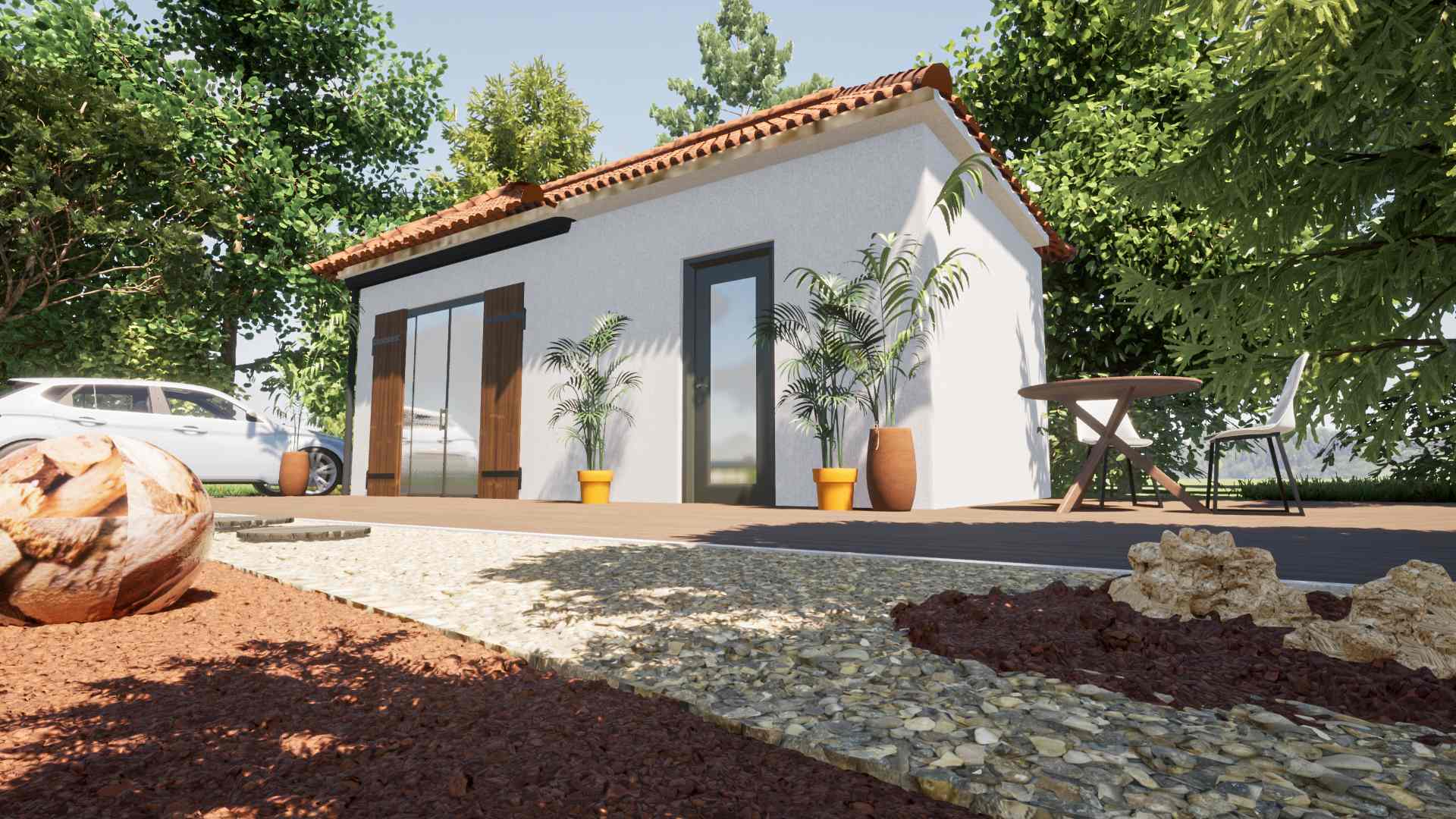 rocaille de jardin