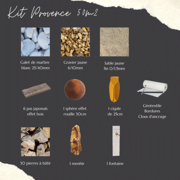kit jardin provence 50m2